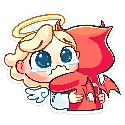 😠 Стикер «Нимб и Рожки» для Telegram