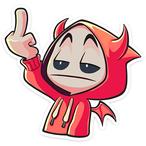 😆 Стикер «Нимб и Рожки» для Telegram