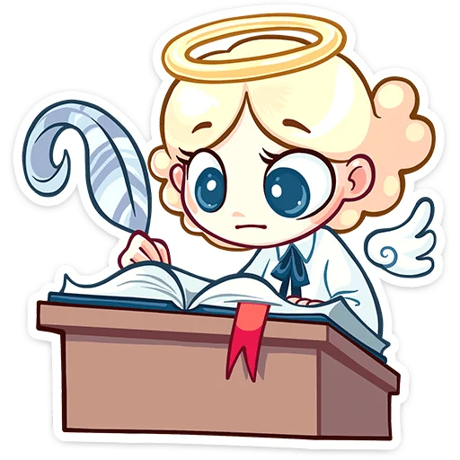 🤯 Стикер «Нимб и Рожки» для Telegram
