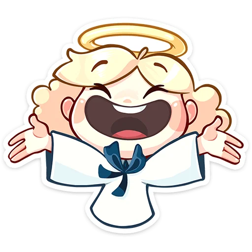 😵 Стикер «Нимб и Рожки» для Telegram
