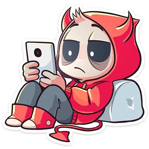 🙄 Стикер «Нимб и Рожки» для Telegram
