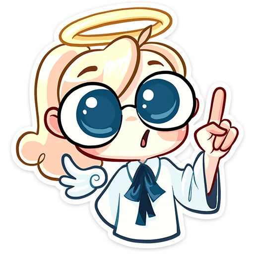😆 Стикер «Нимб и Рожки» для Telegram