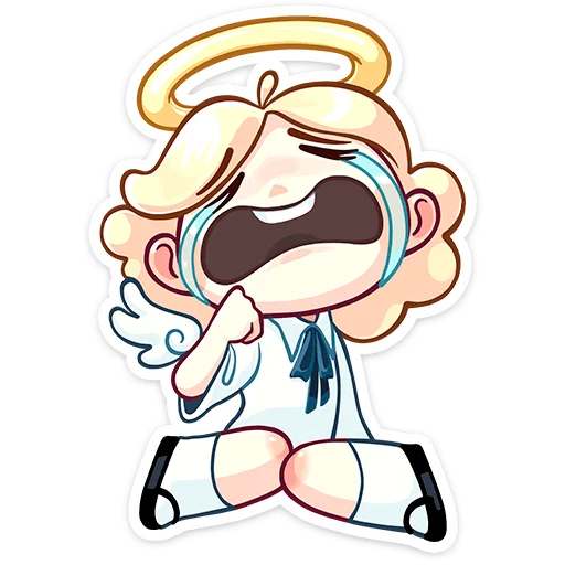 😇 Стикер «Нимб и Рожки» для Telegram