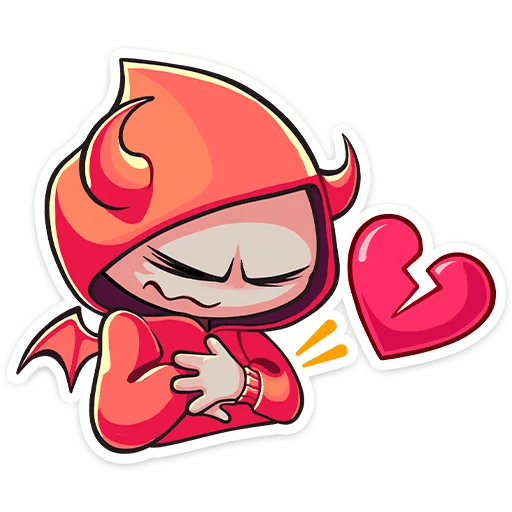 🥰 Стикер «Нимб и Рожки» для Telegram