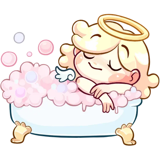 🛁 Эмодзи «Нимб и Рожки» для Telegram