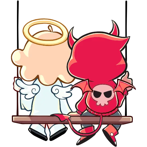 👫 Эмодзи «Нимб и Рожки» для Telegram
