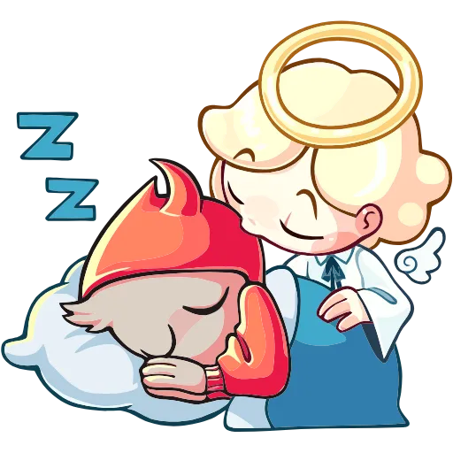 😴 Эмодзи «Нимб и Рожки» для Telegram
