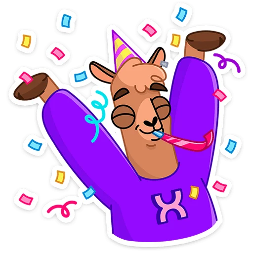 🥳 Стикер «Альпака Халви» для Telegram