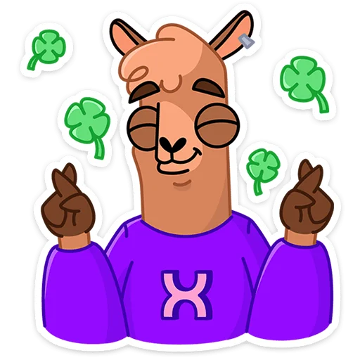 🍀 Стикер «Альпака Халви» для Telegram