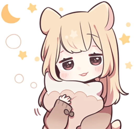 🌙 Стикер «humstar-girl» для Telegram