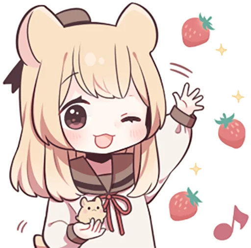 🍓 Стикер «humstar-girl» для Telegram