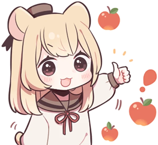 🍎 Стикер «humstar-girl» для Telegram