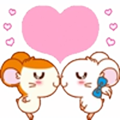 👩‍❤️‍👨 Эмодзи «Hamtaro Emoji» для Telegram