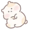 Стикер 7 😔 Hamu emoji - смайлики с хомячком