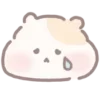 Стикер 3 😔 Hamu emoji - смайлики с хомячком