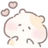 Стикер 20 😔 Hamu emoji - смайлики с хомячком