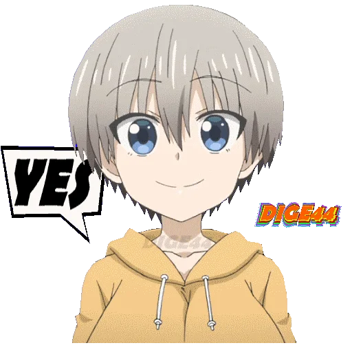👍 Стикер «HANA UZAKI CHAN WTHO» для Telegram