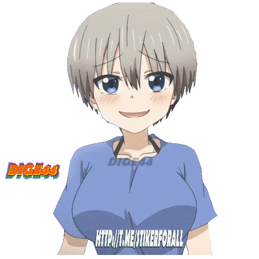 😊 Стикер «HANA UZAKI CHAN WTHO» для Telegram