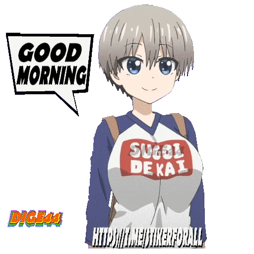 🛏 Стикер «HANA UZAKI CHAN WTHO» для Telegram