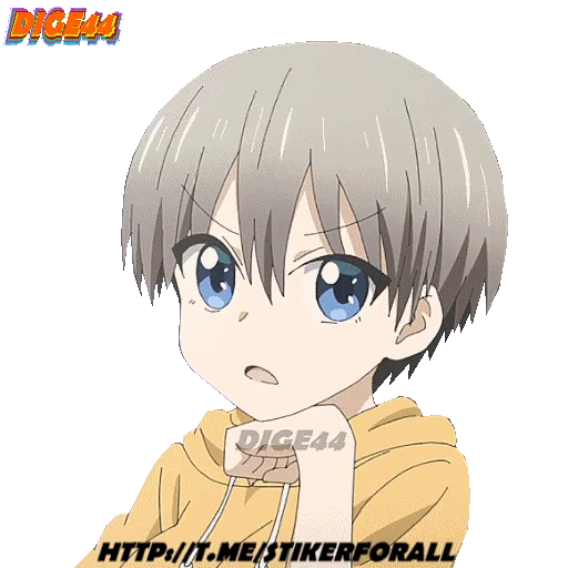🤨 Стикер «HANA UZAKI CHAN WTHO» для Telegram