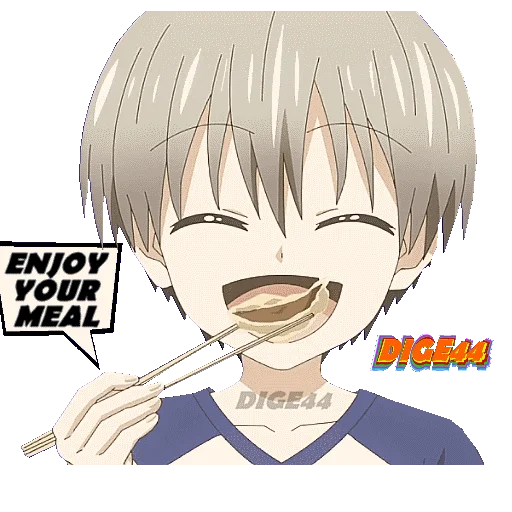 🍝 Стикер «HANA UZAKI CHAN WTHO» для Telegram