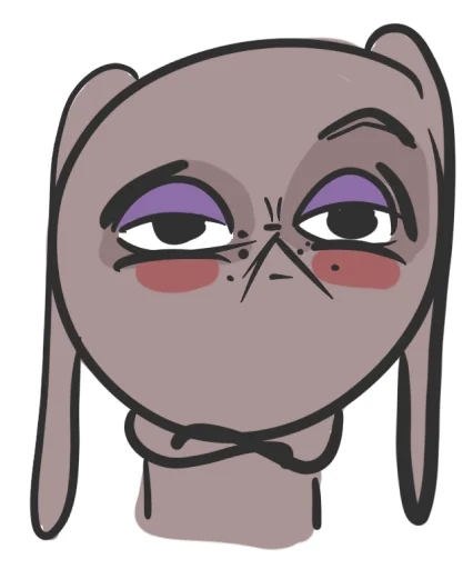 🧐 Стикер «hand bunny» для Telegram