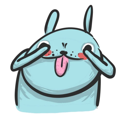 🙈 Стикер «hand bunny» для Telegram