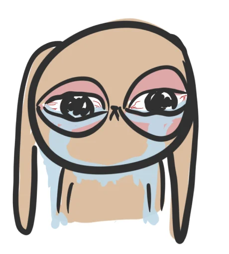😭 Стикер «hand bunny» для Telegram