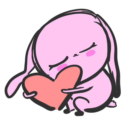 ❤️ Стикер «hand bunny» для Telegram