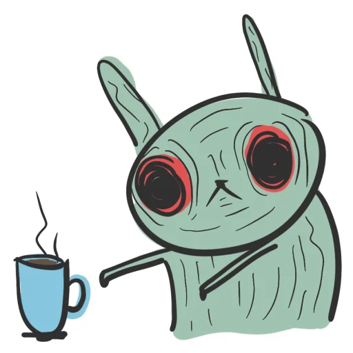 ☕️ Стикер «hand bunny» для Telegram