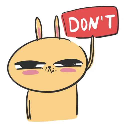 😑 Стикер «hand bunny» для Telegram
