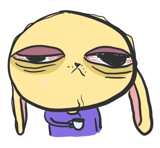 😴 Стикер «hand bunny» для Telegram