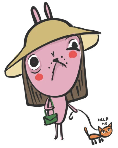 😐 Стикер «hand bunny» для Telegram