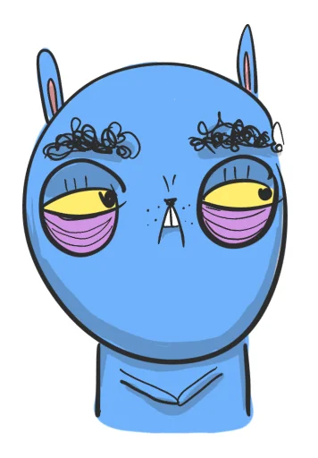 😒 Стикер «hand bunny» для Telegram