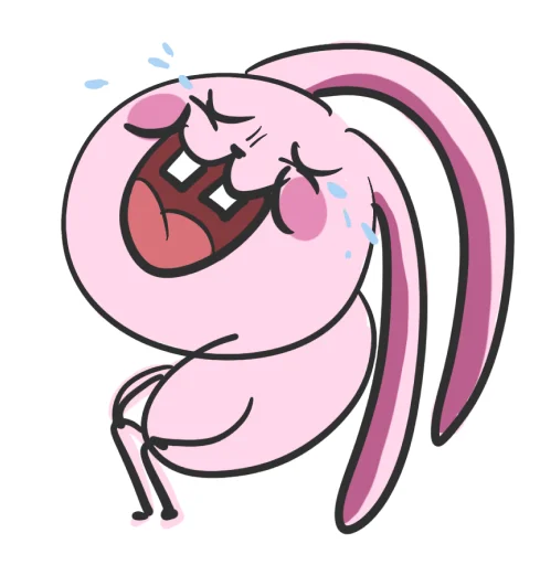 😂 Стикер «hand bunny» для Telegram