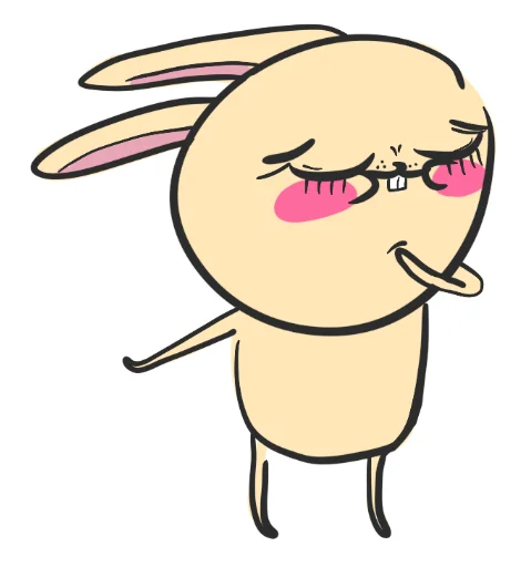 ☺️ Стикер «hand bunny» для Telegram