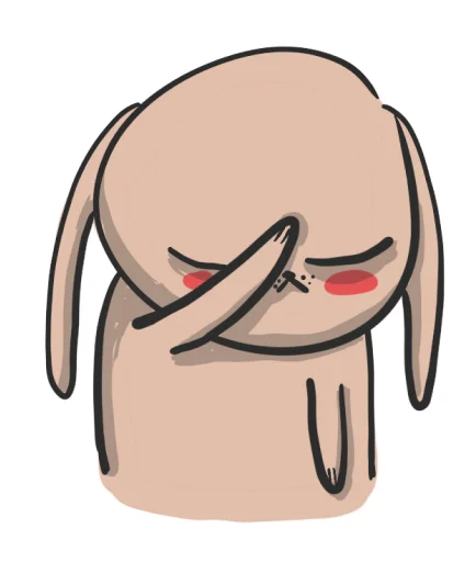 🤦 Стикер «hand bunny» для Telegram