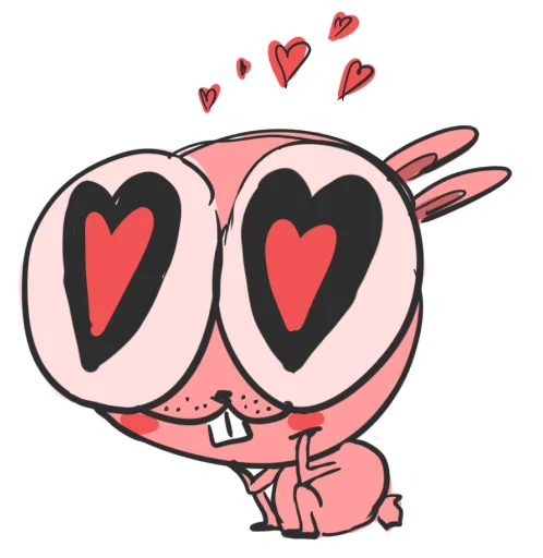 ❤️ Стикер «hand bunny» для Telegram