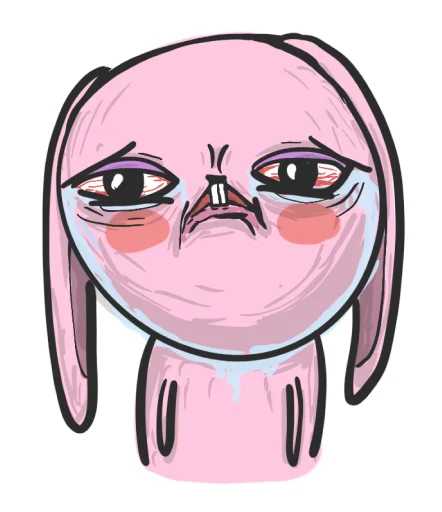 😢 Стикер «hand bunny» для Telegram