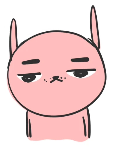 😐 Стикер «hand bunny» для Telegram