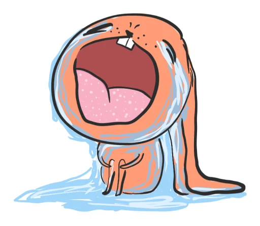 😭 Стикер «hand bunny» для Telegram
