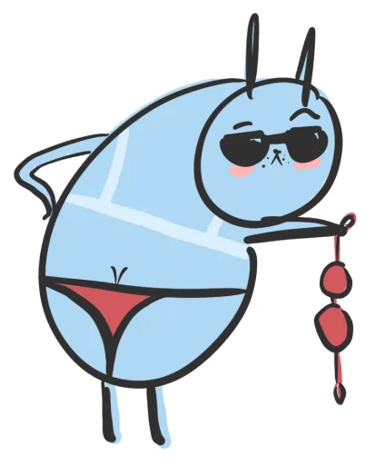😘 Стикер «hand bunny» для Telegram