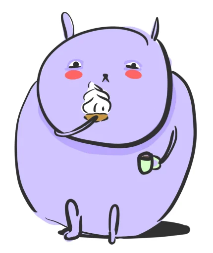 🧁 Стикер «hand bunny» для Telegram