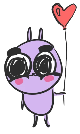 🥳 Стикер «hand bunny» для Telegram