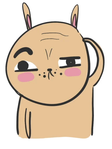 🤷‍♂️ Стикер «hand bunny» для Telegram
