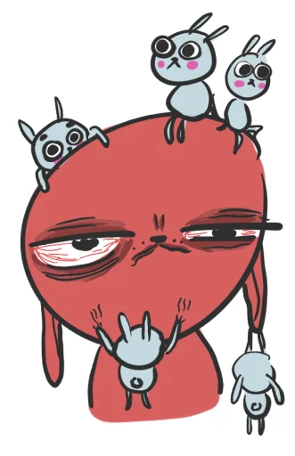 😡 Стикер «hand bunny» для Telegram