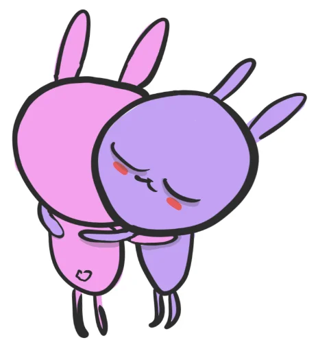 🤗 Стикер «hand bunny» для Telegram