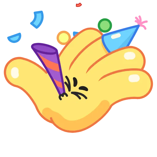 🥳 Стикер «Hands for Friends» для Telegram
