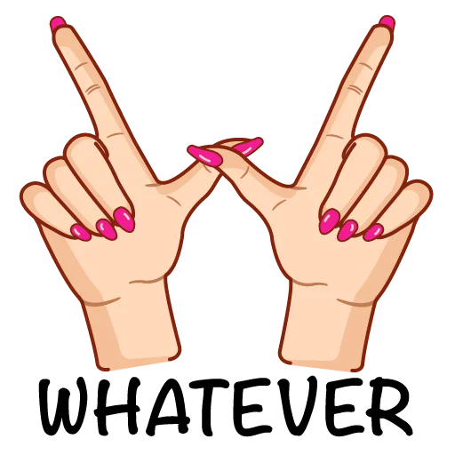 🙄 Стикер «Hands Signs» для Telegram
