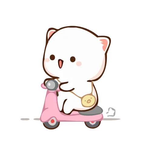 🛵 Стикер «Cute cat» для Telegram